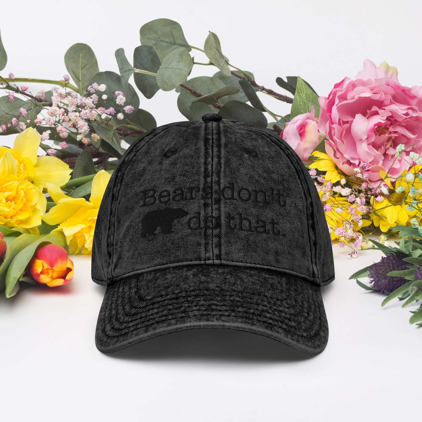 "Bears don't do that." Embroidered Vintage "Parent Style" Ball Cap