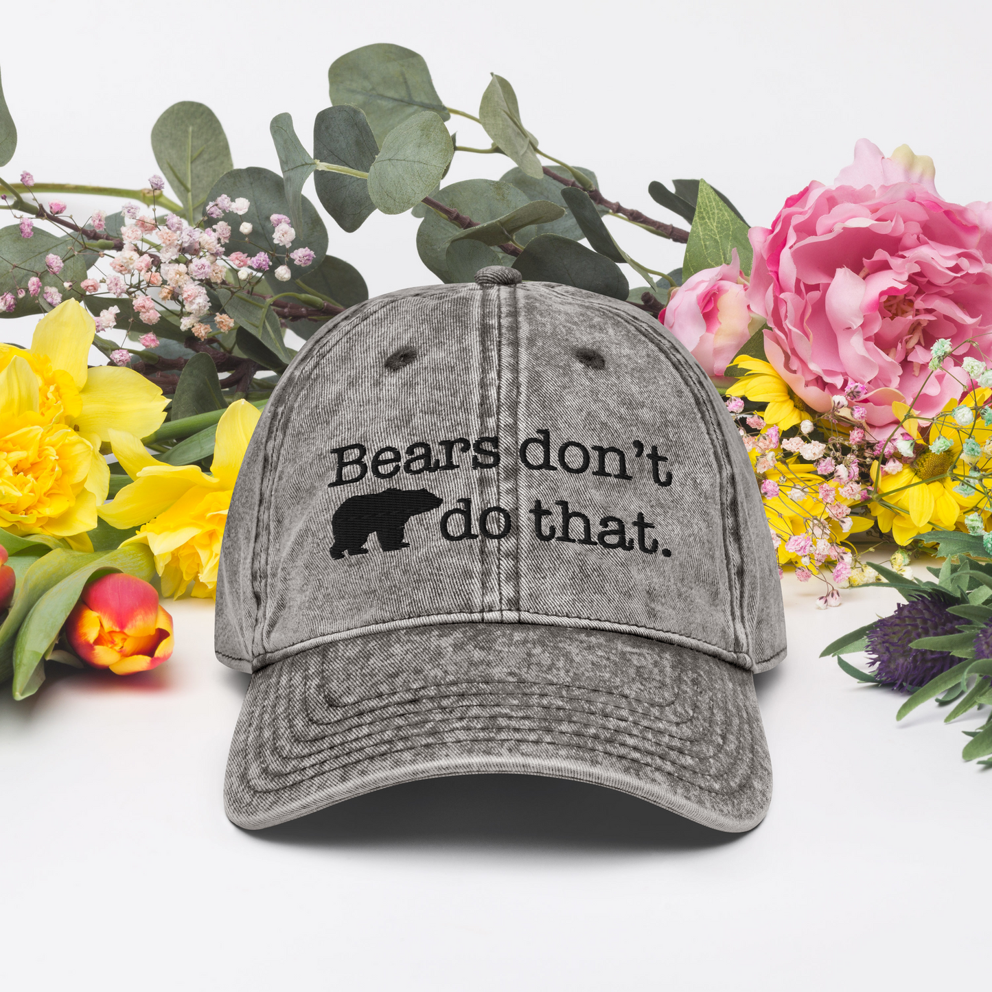 "Bears don't do that." Embroidered Vintage "Parent Style" Ball Cap