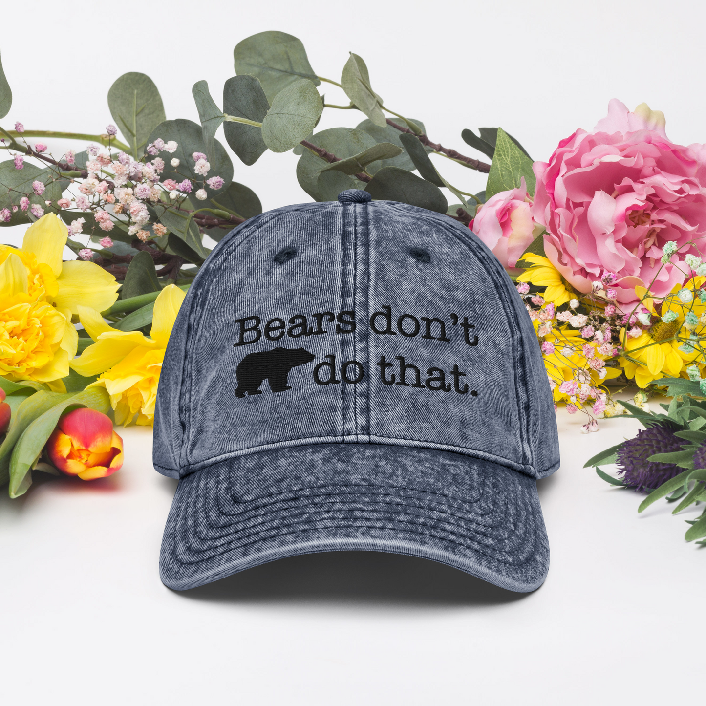 "Bears don't do that." Embroidered Vintage "Parent Style" Ball Cap