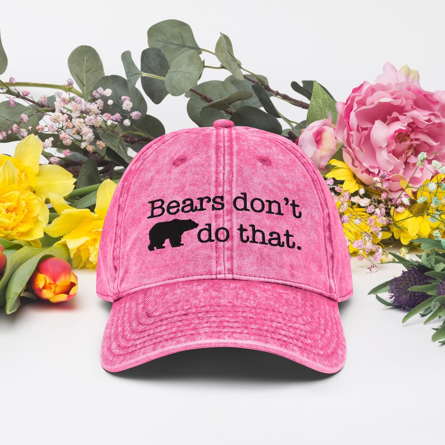 "Bears don't do that." Embroidered Vintage "Parent Style" Ball Cap