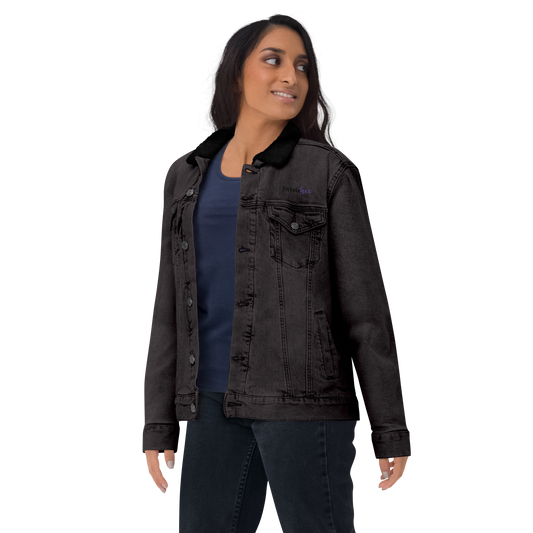 "SurvivHer." Style 2 Denim Sherpa Jacket (Gender Inclusive)