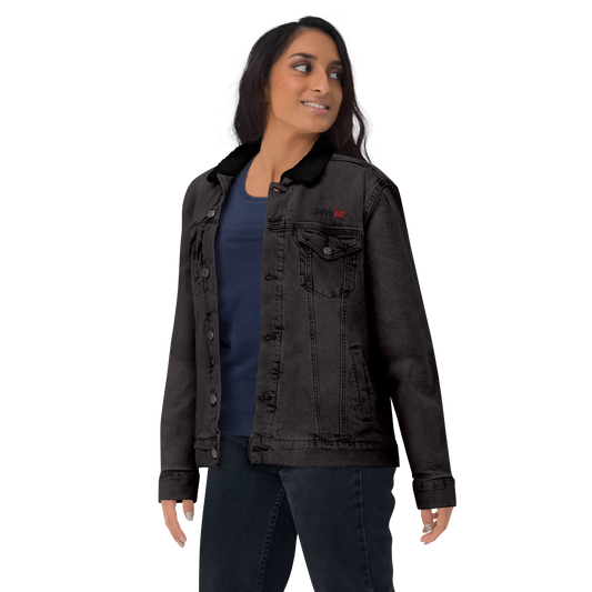 "SurvivHer." Style 3 Denim Sherpa Jacket (Gender Inclusive)