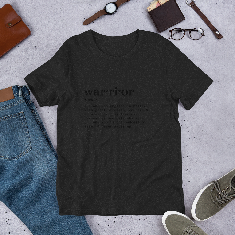 "Warrior" Heather Coloured Bella & Canvas T-shirt (Gender Inclusive)