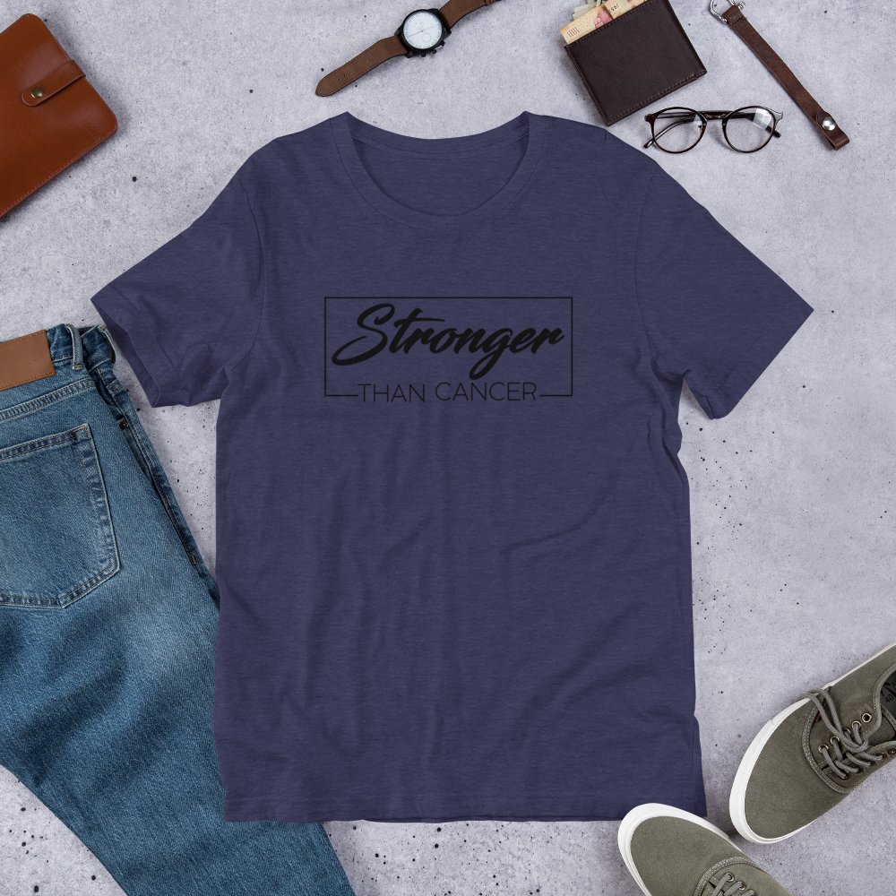 "Stronger Than Cancer" Heather Coloured Bella & Canvas T-shirt (Gender Inclusive)