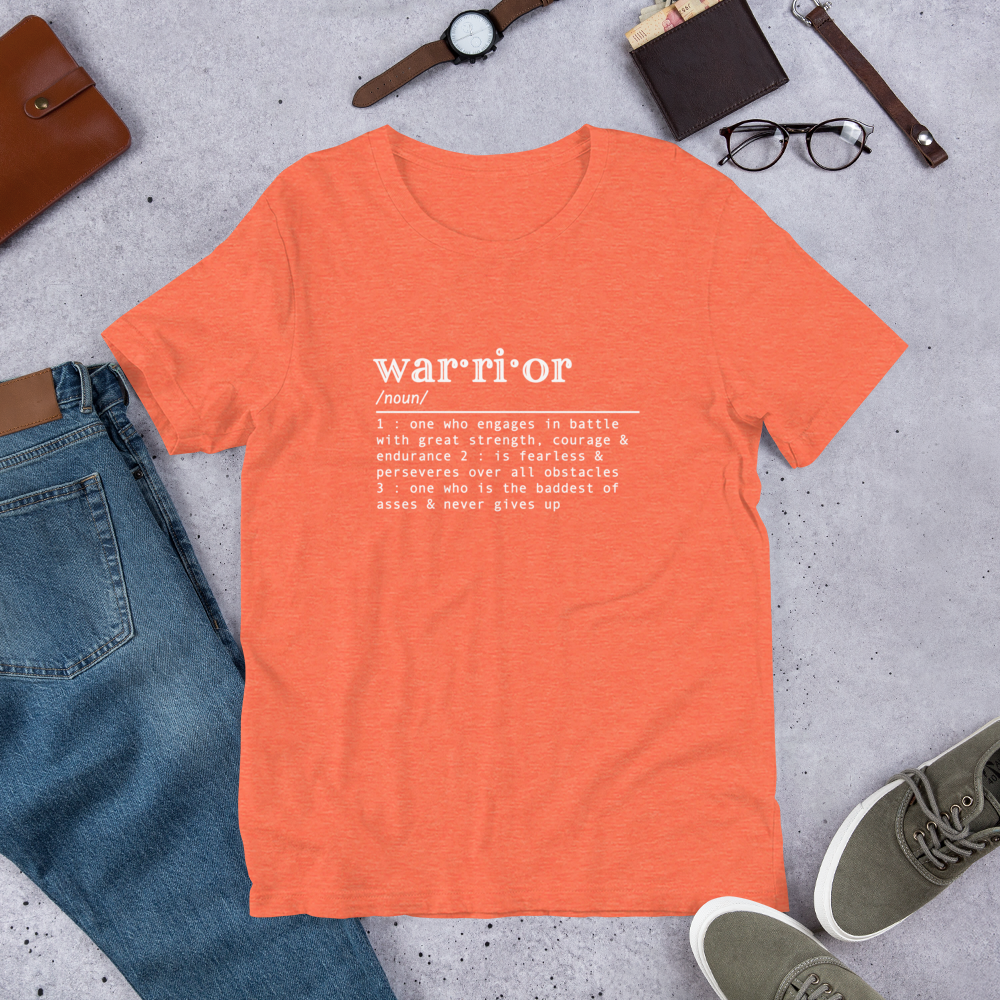 "Warrior" (wt) Heather Coloured Bella & Canvas T-shirt (Gender Inclusive)