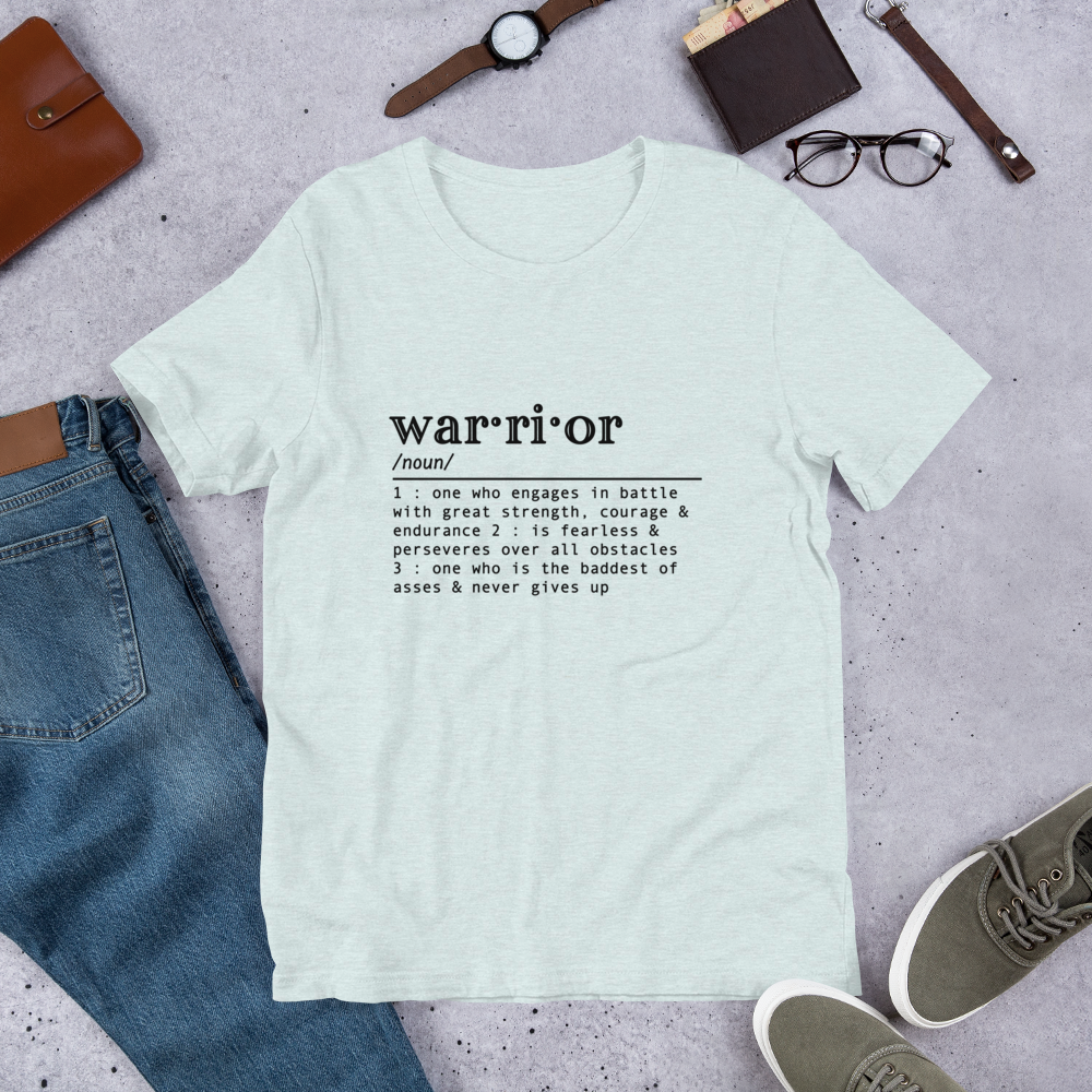 "Warrior" Heather Coloured Bella & Canvas T-shirt (Gender Inclusive)