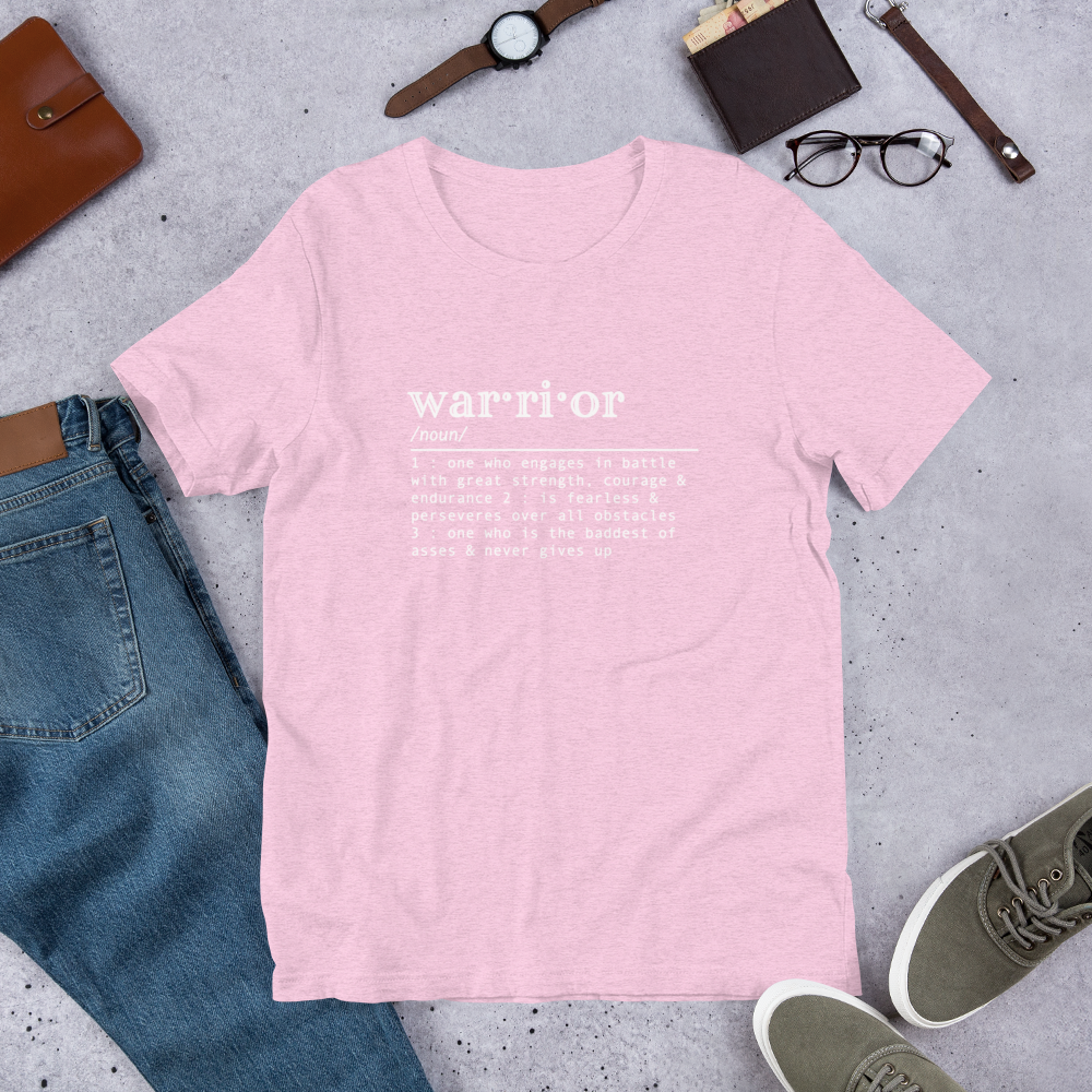 "Warrior" (wt) Heather Coloured Bella & Canvas T-shirt (Gender Inclusive)