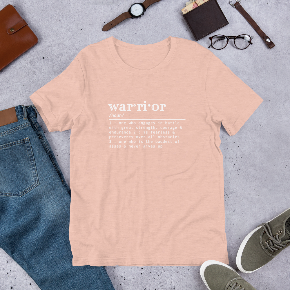 "Warrior" (wt) Heather Coloured Bella & Canvas T-shirt (Gender Inclusive)